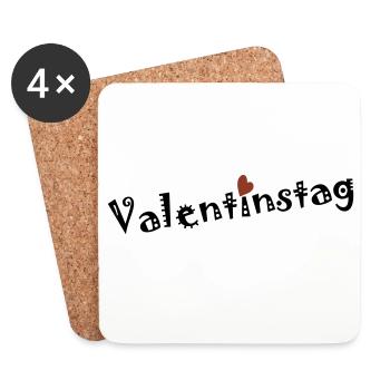 Valentinstag - Untersetzer (4er-Set) - Weiß - Vorne