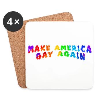 Make America Gay Again - Coasters (set of 4) - white - Front