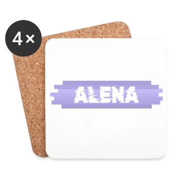 Alena as a mother - Coasters (set of 4) - white - Front