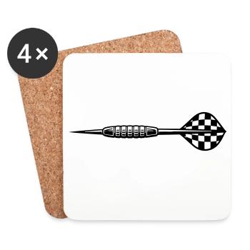 Throwing Dart Darts - Coasters (set of 4) - white - Front