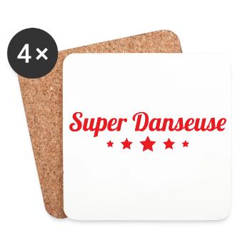 Super Dancer – Tanz - Untersetzer (4er-Set) - Weiß - Vorne