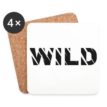 Wyld Geometrische Typografie - Untersetzer (4er-Set) - Weiß - Vorne