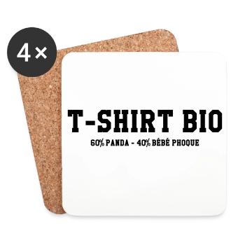Bio Panda Bebe Phoque Humour - Dessous de verre (lot de 4) - blanc - Devant
