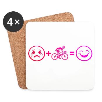 Gift idea for a road bike with road bike - Coasters (set of 4) - white - Front