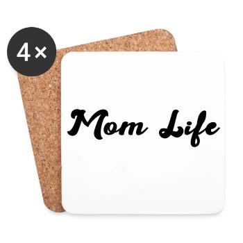 mom_life - Dessous de verre (lot de 4) - blanc - Devant