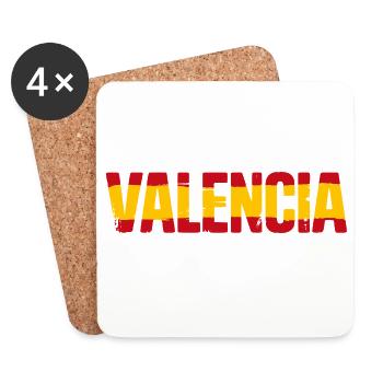Valencia Flagge Spanien - Untersetzer (4er-Set) - Weiß - Vorne