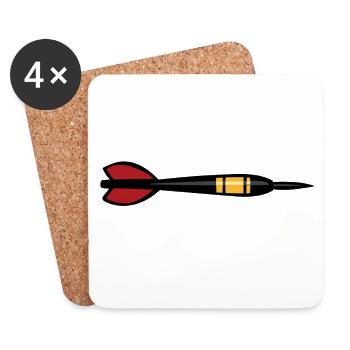 Dart in action - Coasters (set of 4) - white - Front