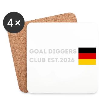 Goal Diggers Club Est.2026 (Germany) - Coasters (set of 4) - white - Front