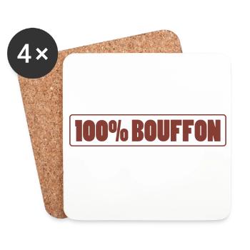 100% BOUFFON - Dessous de verre (lot de 4) - blanc - Devant