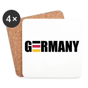 Germany | Deutschland | Flag | Flagge - Coasters (set of 4) - white - Front