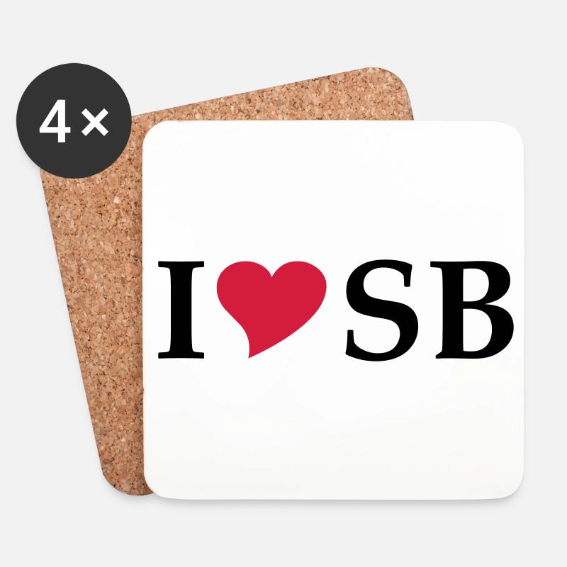 J'aime SB Transylvania Sibiu - Dessous de verre (lot de 4) - blanc
