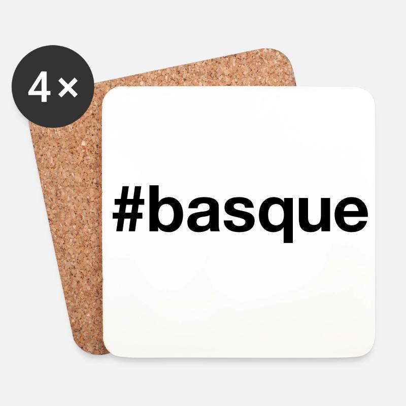 BASQUE Baskenland Hashtag - Untersetzer (4er-Set) - Weiß