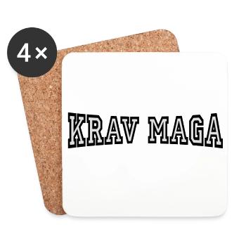 Krav Maga - Untersetzer (4er-Set) - Weiß - Vorne