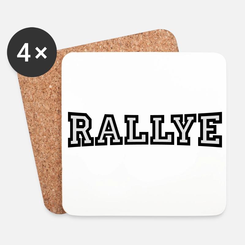 Rallye - Untersetzer (4er-Set) - Weiß