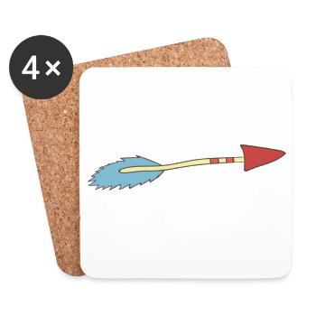 arrow - Coasters (set of 4) - white - Front