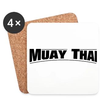 MUAY THAI - Untersetzer (4er-Set) - Weiß - Vorne