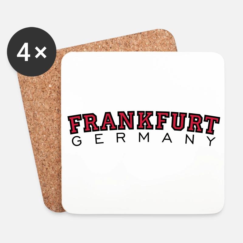 Frankfurt Germany (Rot) - Untersetzer (4er-Set) - Weiß
