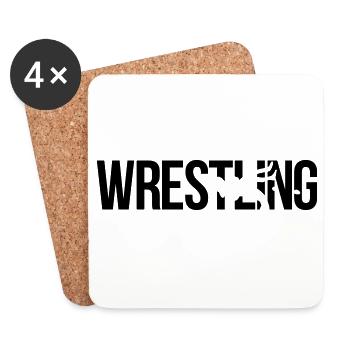 wrestling - Coasters (set of 4) - white - Front