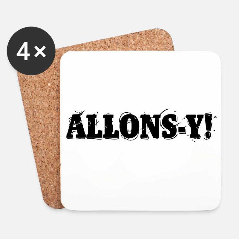 Allons-y! - Untersetzer (4er-Set) - Weiß