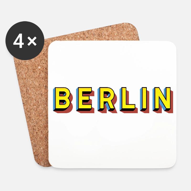 Berlin für Berliner - Untersetzer (4er-Set) - Weiß