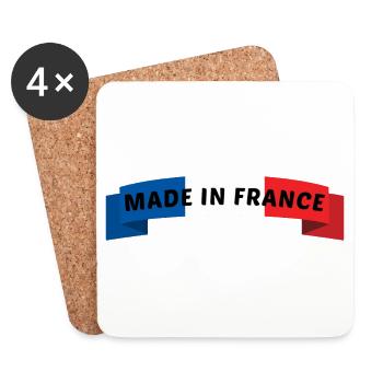 made in france - fabriqué en france - Dessous de verre (lot de 4) - blanc - Devant