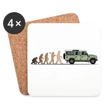 Defender Evolution 110 Farbe - Untersetzer (4er-Set) - Weiß - Vorne