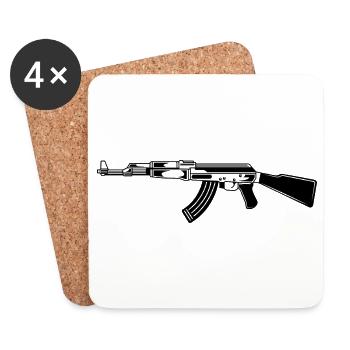 Ak 47 Guns - Dessous de verre (lot de 4) - blanc - Devant