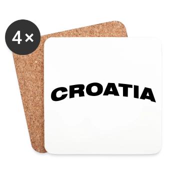 Croatie (Hrvatska) - Dessous de verre (lot de 4) - blanc - Devant