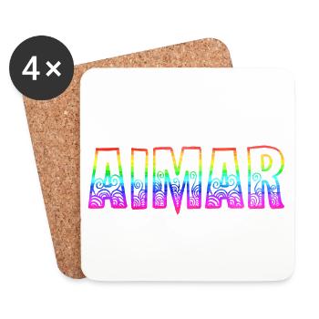 Aimar RS Rainbow - Coasters (set of 4) - white - Front