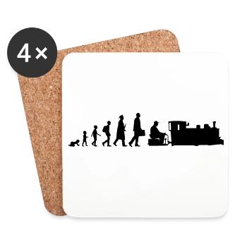Développement des passionnés de train - Dessous de verre (lot de 4) - blanc - Devant