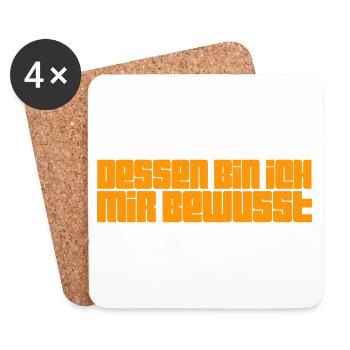 weiss ich doch - Untersetzer (4er-Set) - Weiß - Vorne