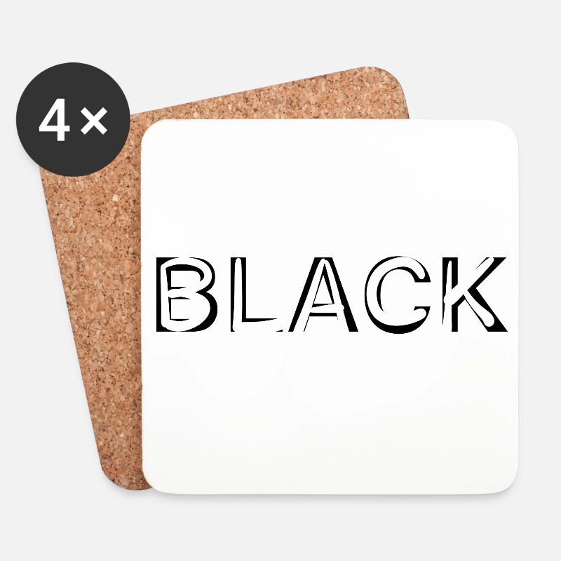 BLACK - Untersetzer (4er-Set) - Weiß