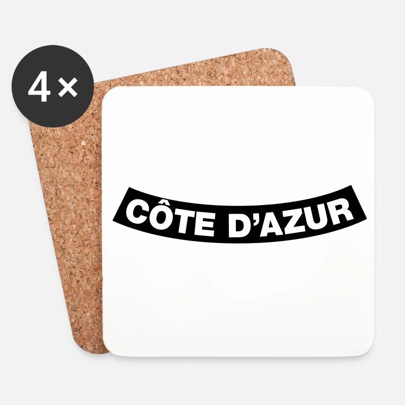 Côte D’Azur Chapter Element 1C (JGA MC-Rocker) - Untersetzer (4er-Set) - Weiß