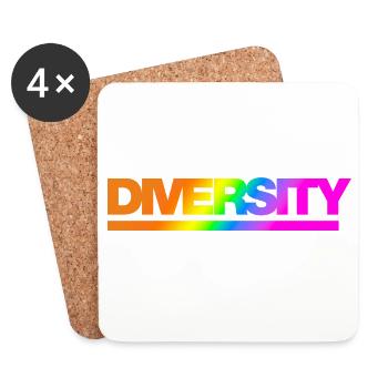 Typo Diversity Rainbow - Coasters (set of 4) - white - Front