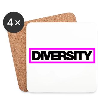 Typo Diversity Contour 2C - Coasters (set of 4) - white - Front