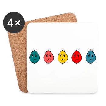 anniversary. Anniversary Decade. humor. funny - Coasters (set of 4) - white - Front