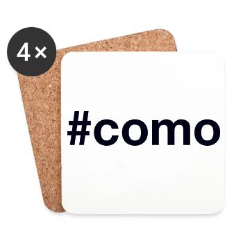COMO Hashtag - Dessous de verre (lot de 4) - blanc - Devant