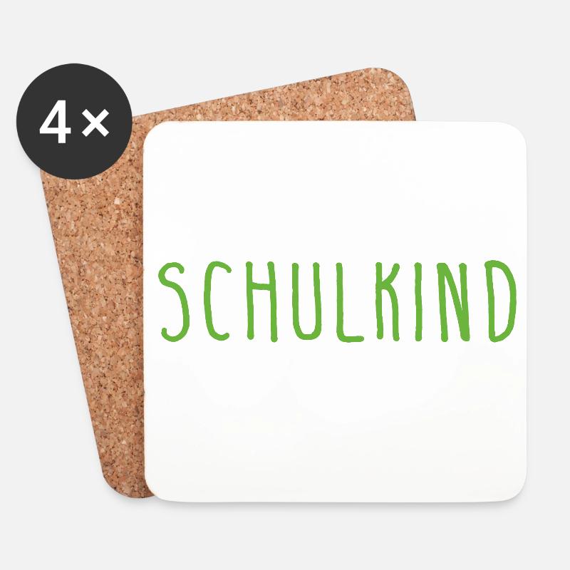 schulkind - Untersetzer (4er-Set) - Weiß