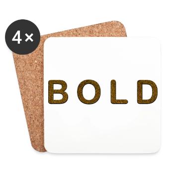 Artistic abstract painting with texture - Coasters (set of 4) - white - Front