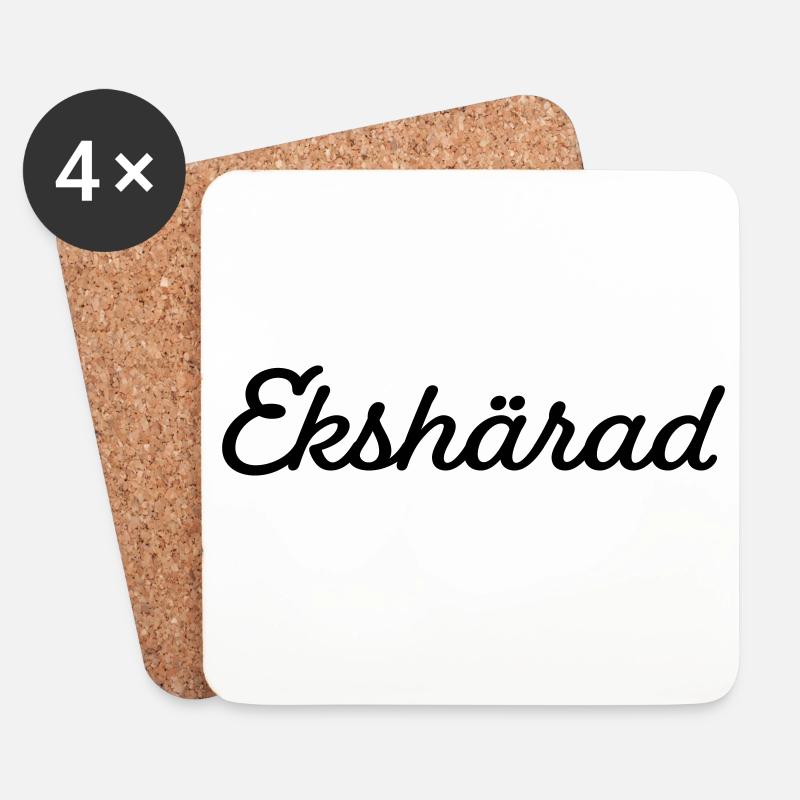 Ekshärad schwarz - Untersetzer (4er-Set) - Weiß
