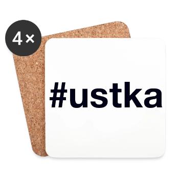 Ustka Polska Pologne - Dessous de verre (lot de 4) - blanc - Devant