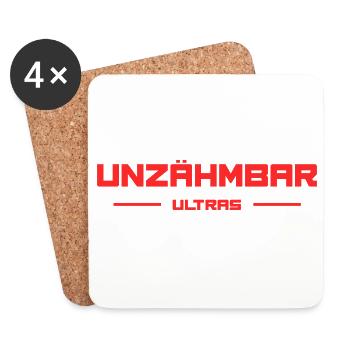 UNZÄHMBAR ULTRAS - Untersetzer (4er-Set) - Weiß - Vorne