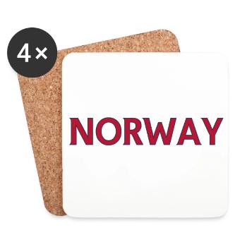 Fjäll von Norwegen Naturszene - Untersetzer (4er-Set) - Weiß - Vorne