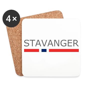 Norway Flag - Porsgrunn - Norge - Norwegen - Coasters (set of 4) - white - Front