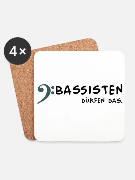 Bassists are allowed to - Coasters (set of 4) - white