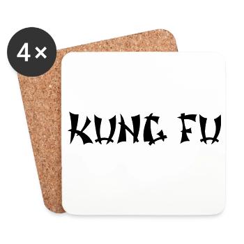 Kung-fu - Dessous de verre (lot de 4) - blanc - Devant