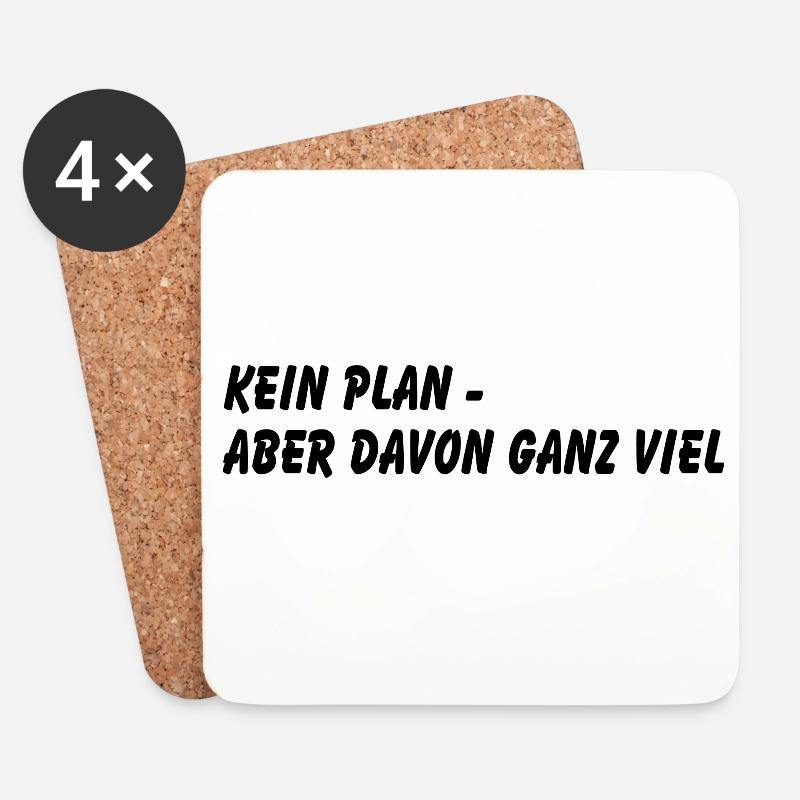No plan - Coasters (set of 4) - white