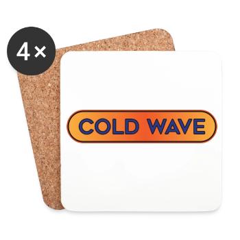 Cold Wave Neon Gradient - Coasters (set of 4) - white - Front