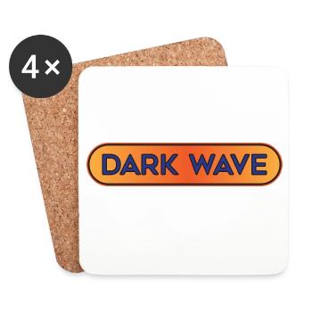 Dark Wave Music Shirt - Retro Gothic Aesthetic - Coasters (set of 4) - white - Front