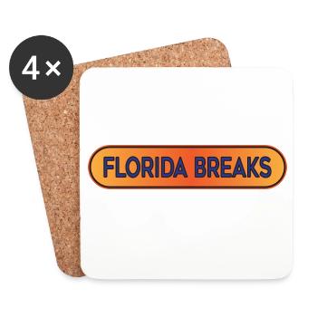 Florida Breaks – Funky Hip-Hop Beats und Breaks - Untersetzer (4er-Set) - Weiß - Vorne